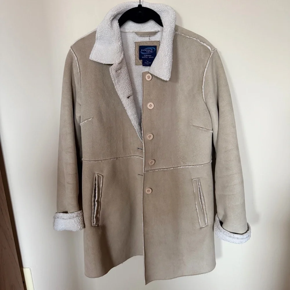 Vintage Y2K weathervane suede tan coat size S